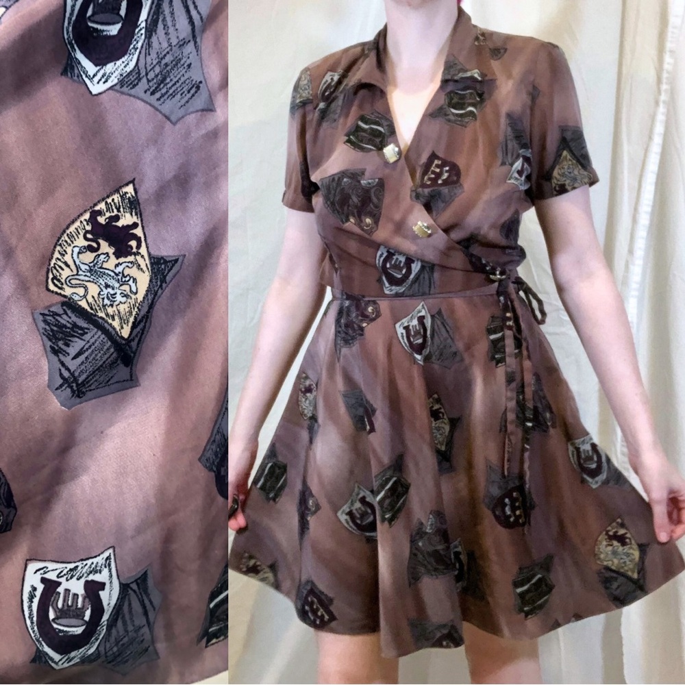 Vintage 1980s/90s Abstract Print Handmade Skirt Set